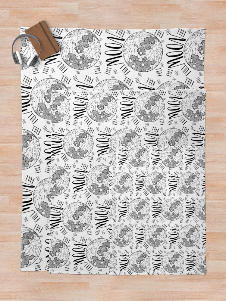 Thumbnail 5 of 6, Throw Blanket, Full Moon designed and sold by RIVEofficial.