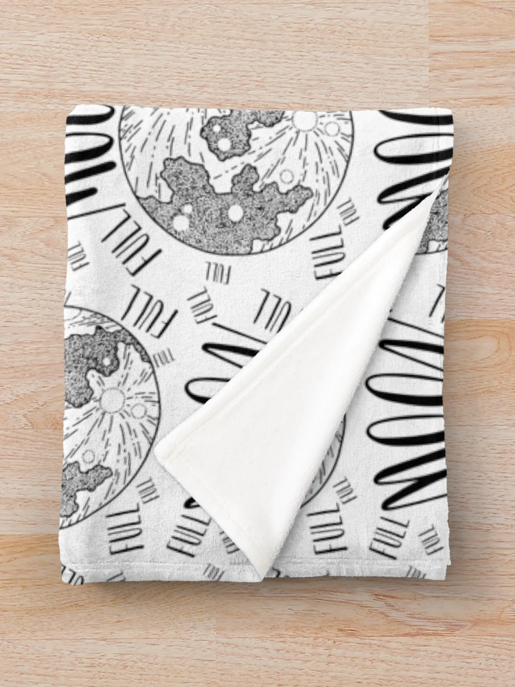 Thumbnail 3 of 6, Throw Blanket, Full Moon designed and sold by RIVEofficial.