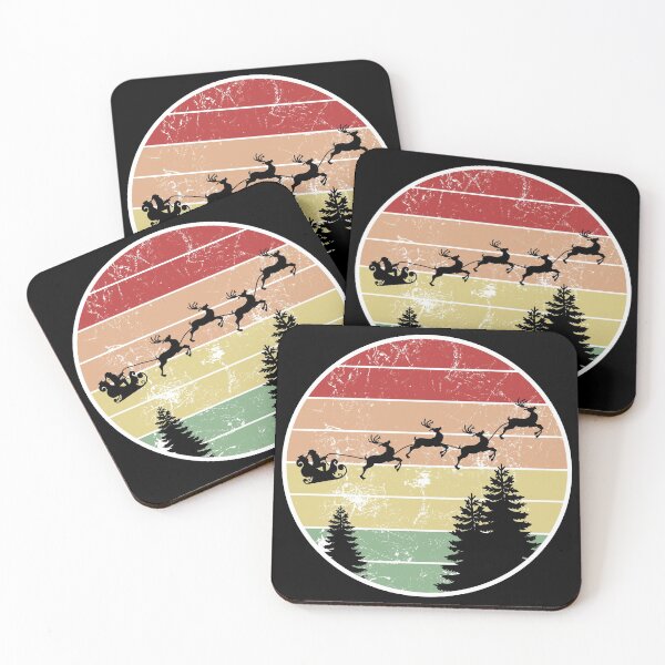 Item preview, Santa Delivering Presents On Distressed Retro Background designed and sold by juvajay.