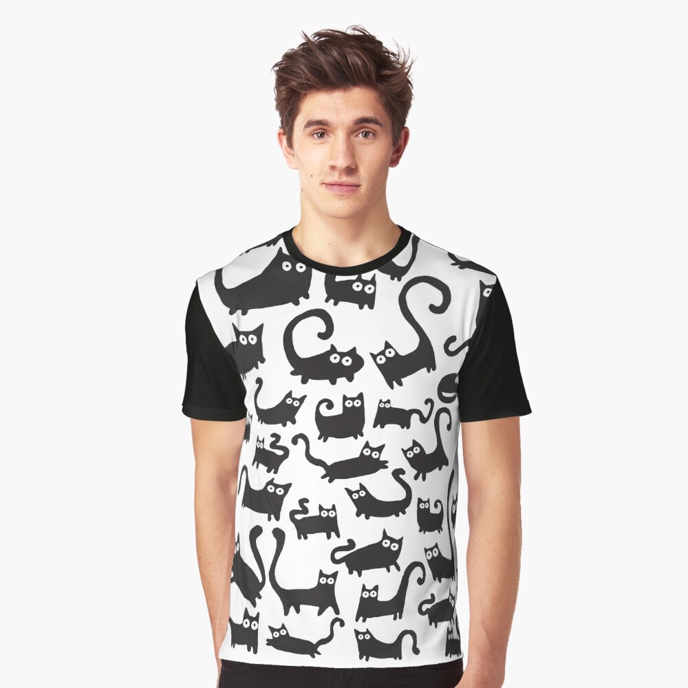 Black cats Graphic T-Shirt