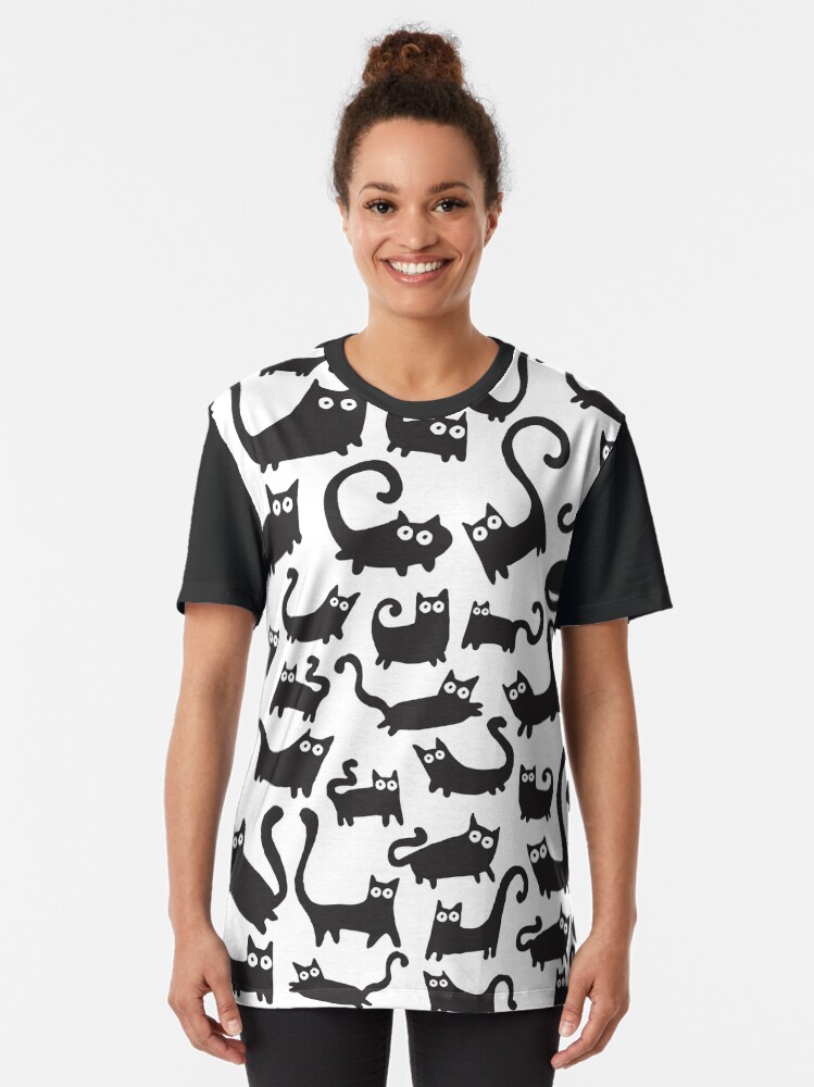 Alternate view of Black cats Graphic T-Shirt