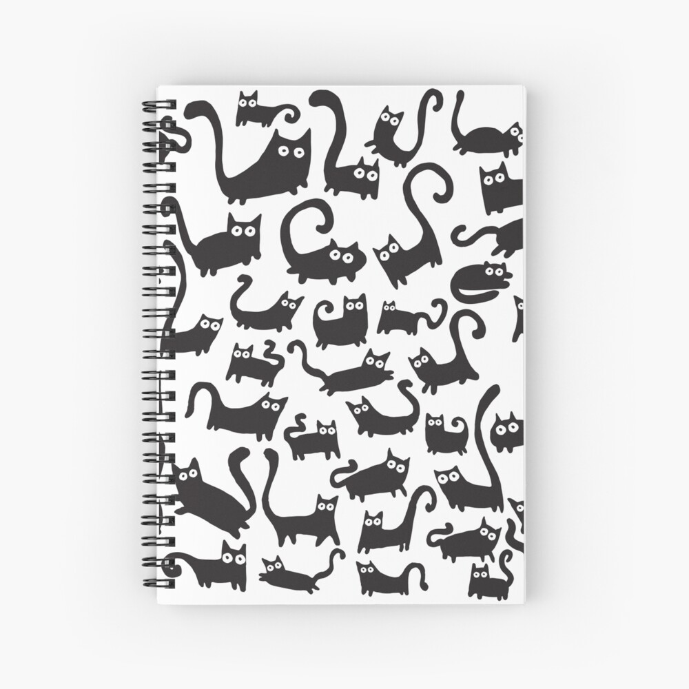 Black cats Spiral Notebook