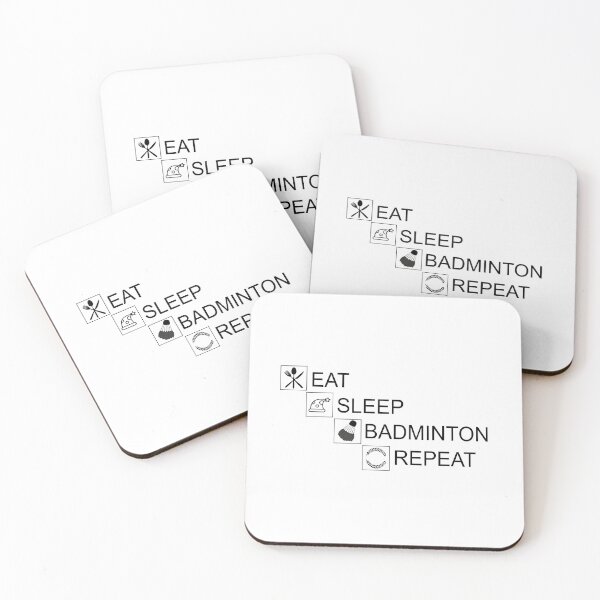Item preview, Eat sleep badminton repeat designed and sold by YAHIA-14.