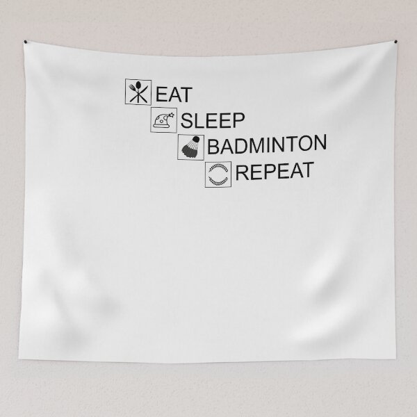Item preview, Eat sleep badminton repeat designed and sold by YAHIA-14.