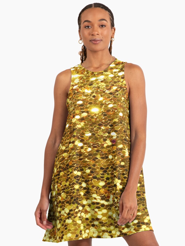 Photograph Of Glitter/Sequins Only - Not Real Face A-Line Dress