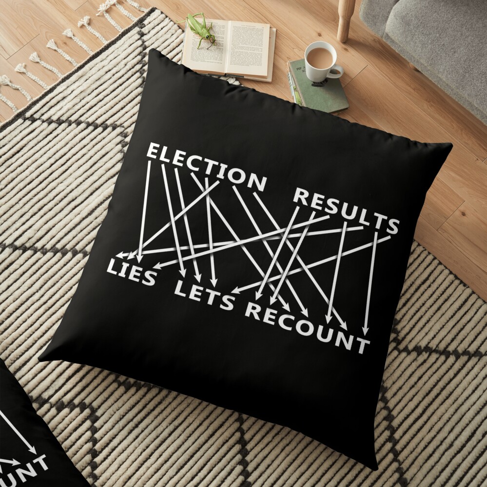 Election Result is Lies! Let's Recount - Anagram Floor Pillow
