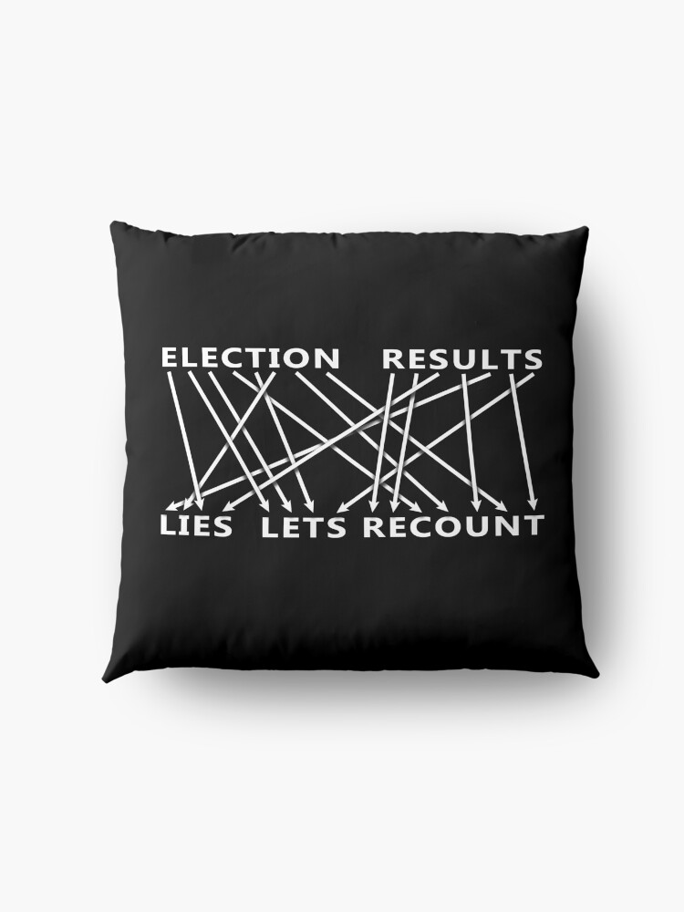 Alternate view of Election Result is Lies! Let's Recount - Anagram Floor Pillow