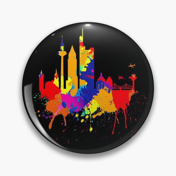 Artikelvorschau, Frankfurt Skyline Bunte Farben Malerei Kunst Liebe Frankfurter Wahrzeichen Für Echte Hessen entworfen und verkauft von EDcreations.