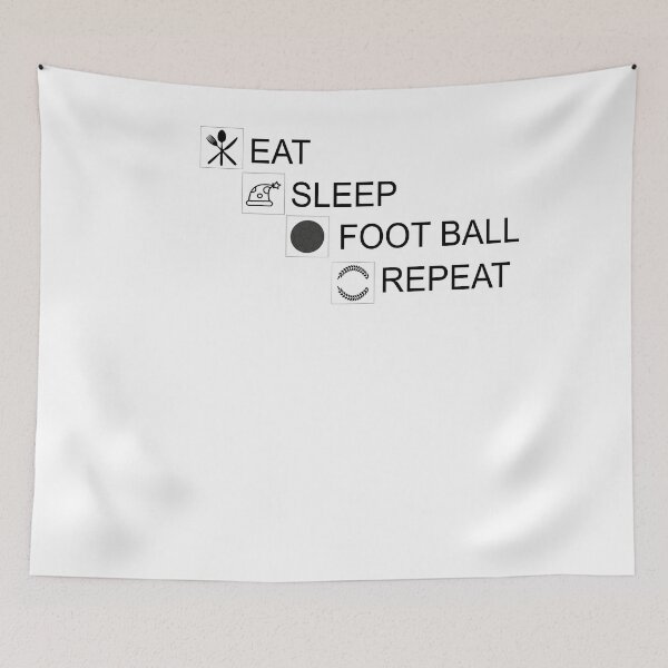 Item preview,  Eat sleep foot ball repeat designed and sold by YAHIA-14.