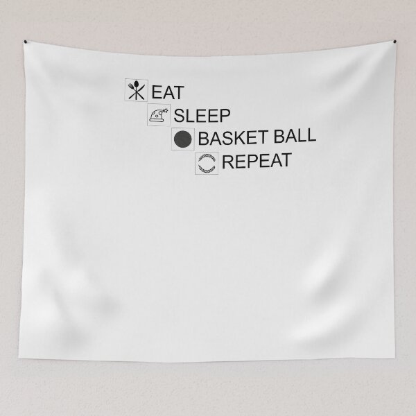 Item preview,  Eat sleep basket ball repeat designed and sold by YAHIA-14.