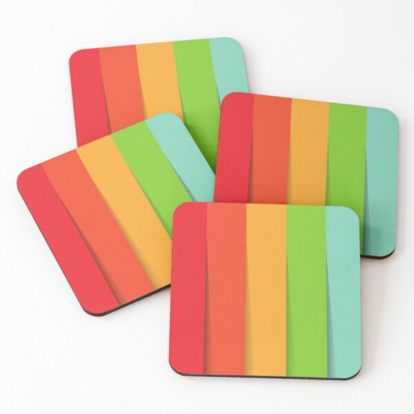 Item preview, 1980s Colorful Red Orange Yellow Green Teal Rainbow  designed and sold by IamTrending.