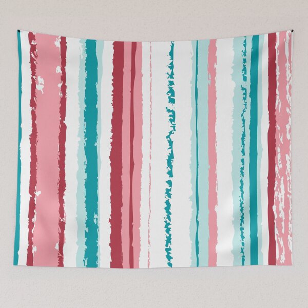 Item preview, Preppy White Blue Red Pink Stripes designed and sold by IamTrending.