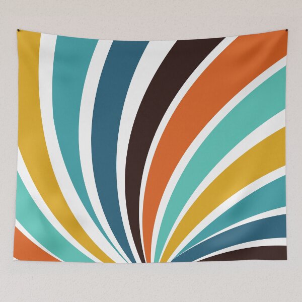 Item preview, 1980s Vintage Retro Rainbow  Waves designed and sold by IamTrending.