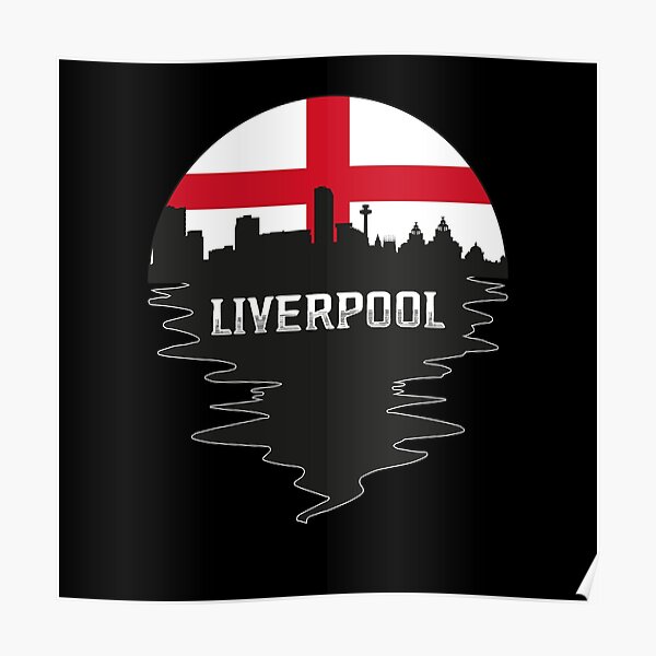 Liverpool England Englische Flagge Collegestyle Poster Von Geogdesigns Redbubble