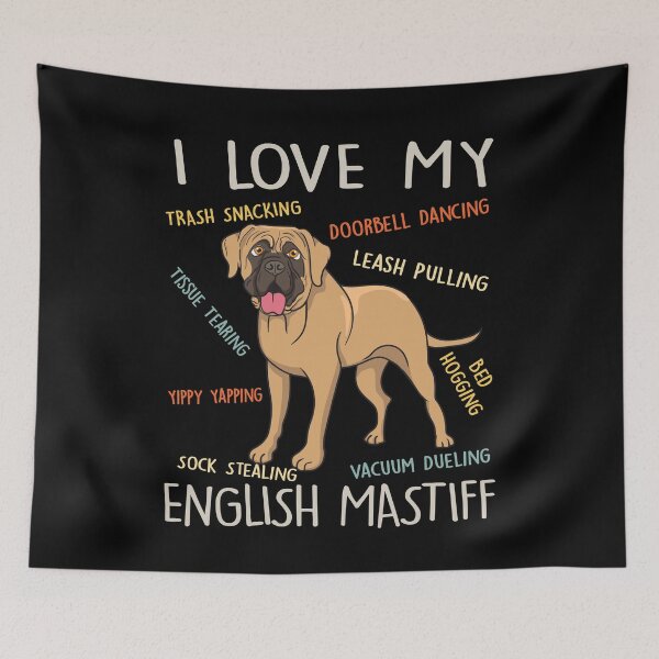 Item preview, I Love My English Mastiff Dog Lover Mom Dad Cute Funny Gift designed and sold by rafaeltto.