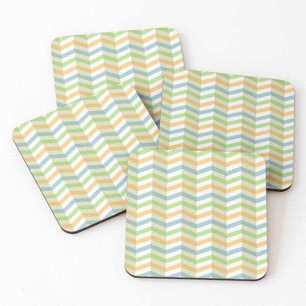 Item preview, Preppy Optical Illusion Pastel Orange Blue Green Chevron designed and sold by IamTrending.