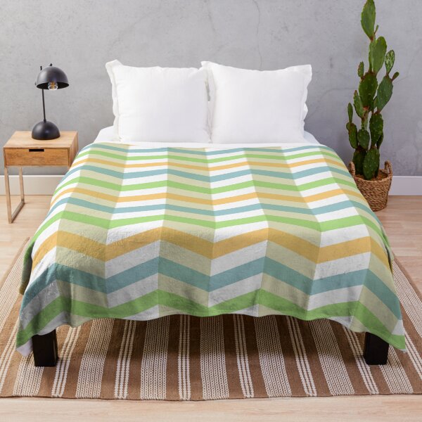 Item preview, Preppy Optical Illusion Pastel Orange Blue Green Chevron designed and sold by IamTrending.
