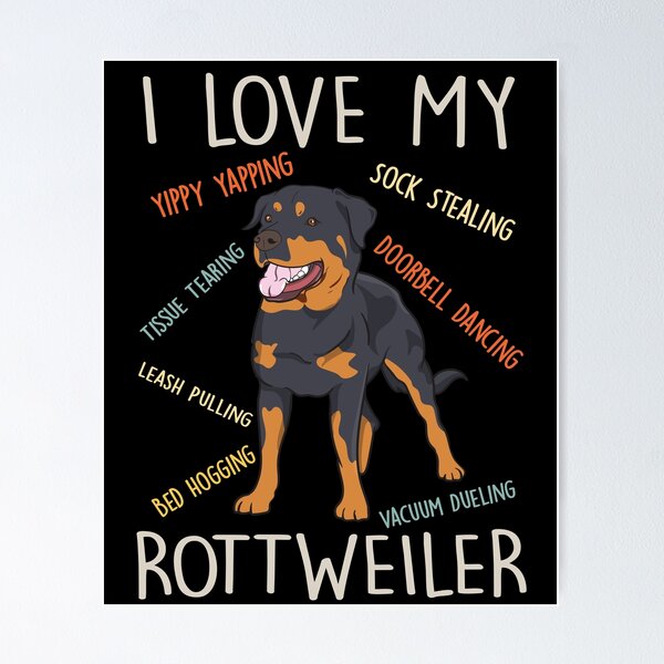 Item preview, I Love My Rottweiler Rottie Dog Lover Mom Dad Cute Funny Gift designed and sold by rafaeltto.