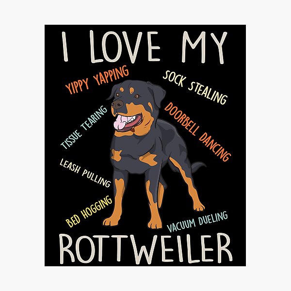 Item preview, I Love My Rottweiler Rottie Dog Lover Mom Dad Cute Funny Gift designed and sold by rafaeltto.