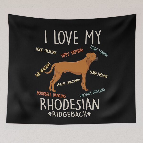 Artikelvorschau, I Love My Rhodesian Ridgeback Dog Lover Mom Dad Cute Funny Gift entworfen und verkauft von rafaeltto.