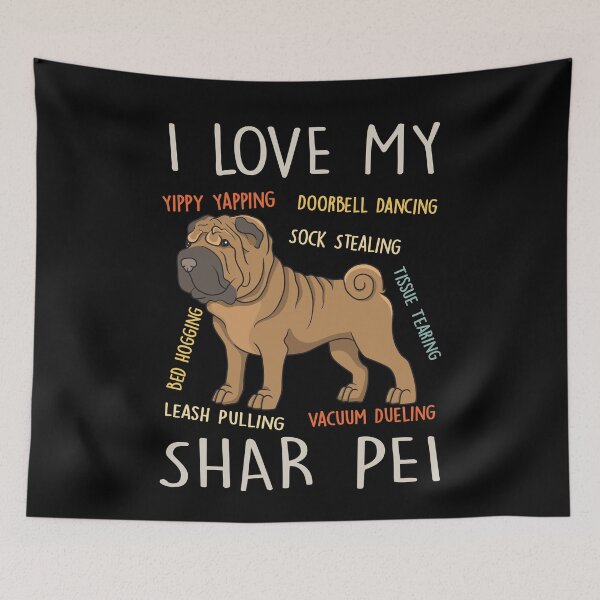 Item preview, I Love My Shar Pei Dog Lover Mom Dad Cute Funny Gift designed and sold by rafaeltto.