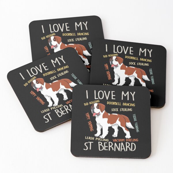 Item preview, I Love My St Bernard Dog Lover Mom Dad Cute Funny Gift designed and sold by rafaeltto.