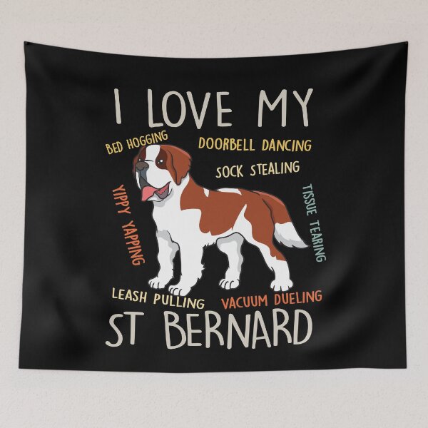 Item preview, I Love My St Bernard Dog Lover Mom Dad Cute Funny Gift designed and sold by rafaeltto.