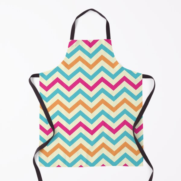 Item preview,  1980s Preppy Blue Fuchsia Pink Orange Chevron  designed and sold by IamTrending.