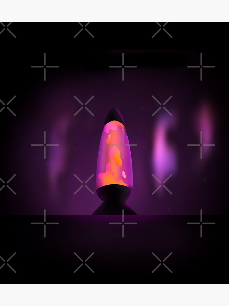 "Lava Lamp in Dark Room Magenta with Orange" Poster for Sale by