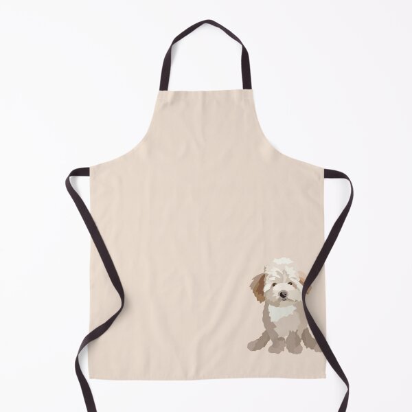 Maltipoo Thunder Dog Portrait Digital Illustration Apron
