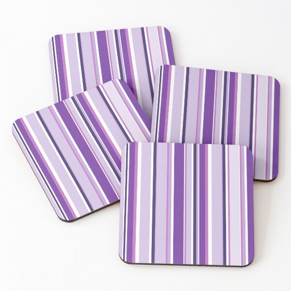 Item preview, Preppy Purple Plum Violet Lilac Stripes designed and sold by IamTrending.