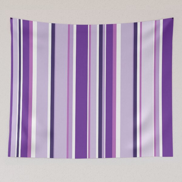 Item preview, Preppy Purple Plum Violet Lilac Stripes designed and sold by IamTrending.