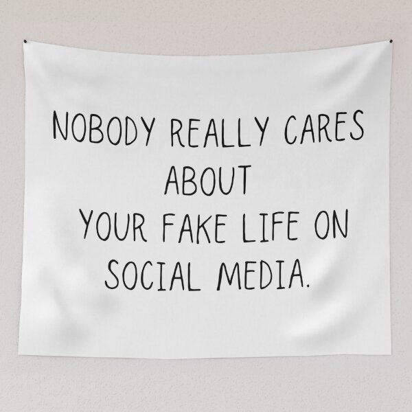 Item preview, Nobody really cares about your fake life on social media designed and sold by SpicyCherrys.