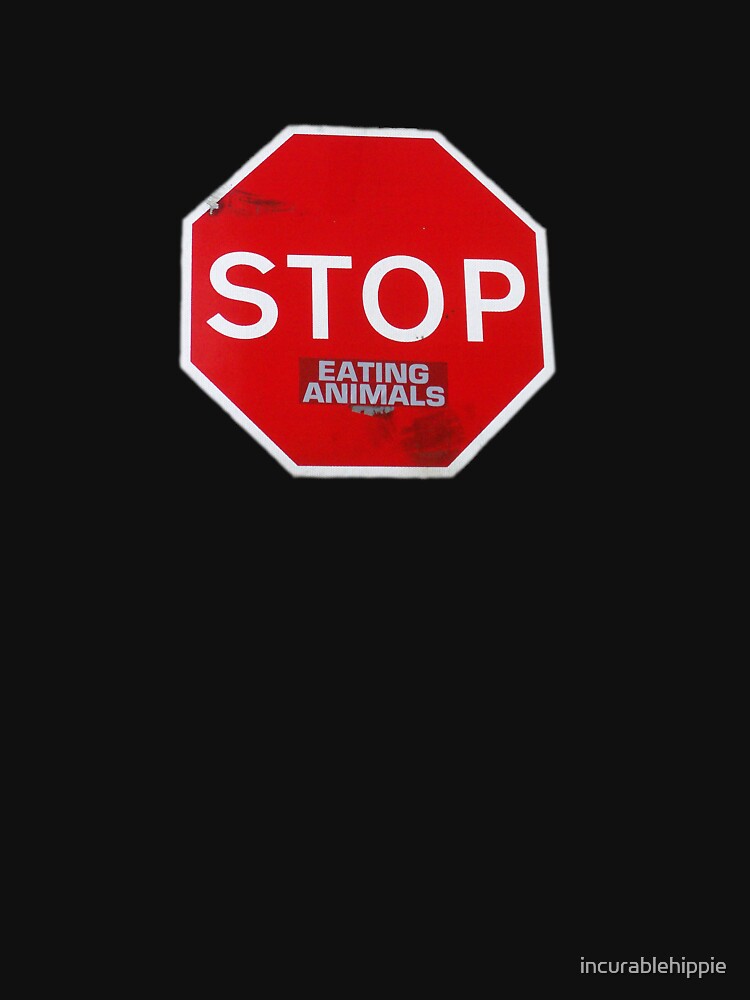 Stop Eating Animals T-Shirt vegetarian vegan by incurablehippie