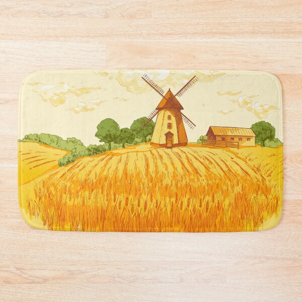 Item preview, Watercolor Countryside Landscape designed and sold by Vector Scout Lab.