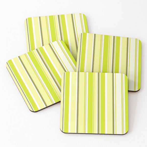 Item preview, Preppy 1980s Green Lime Mint Yellow Stripes designed and sold by IamTrending.