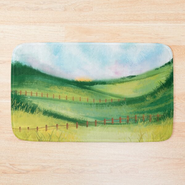 Item preview, Beautiful Watercolor Spring Countryside Landscape designed and sold by Vector Scout Lab.