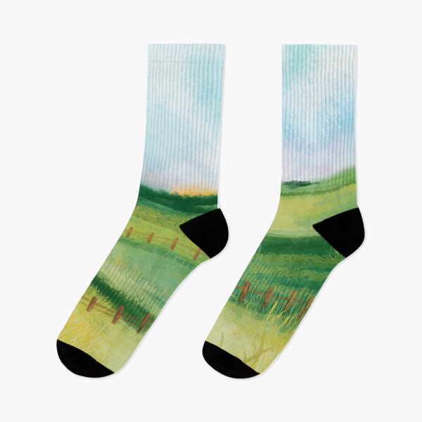 Item preview, Beautiful Watercolor Spring Countryside Landscape designed and sold by Vector Scout Lab.