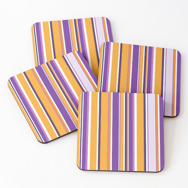 Item preview, Preppy 1980s Retro Chic Purple Orange Blue Stripes designed and sold by IamTrending.