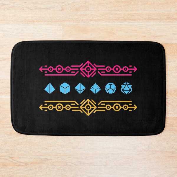 Item preview, Synthwave Geometric Neon Polyhedral Dice Set designed and sold by pixeptional.