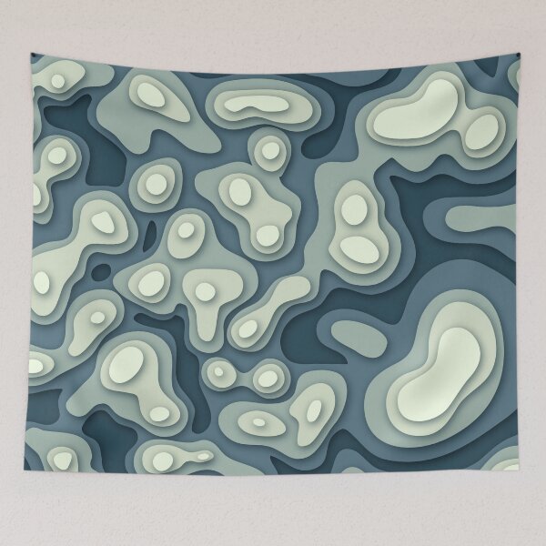 Item preview, 3D Papercut Topographic Terrain designed and sold by Vector Scout Lab.