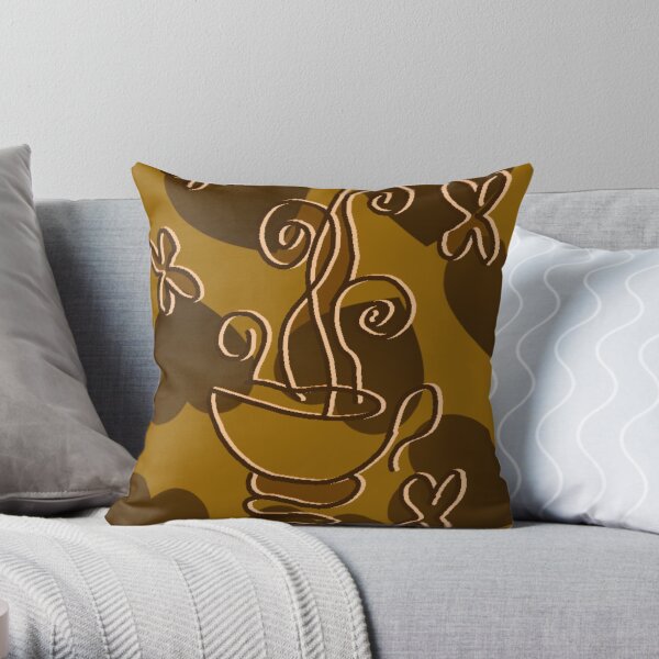Kissen Kissenbezuge Karamell Kaffee Redbubble