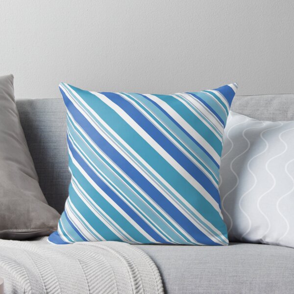 Item preview, Preppy Summer Nautical Beach Teal Blue White Stripes designed and sold by IamTrending.