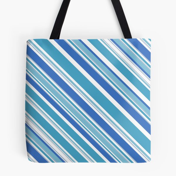 Item preview, Preppy Summer Nautical Beach Teal Blue White Stripes designed and sold by IamTrending.