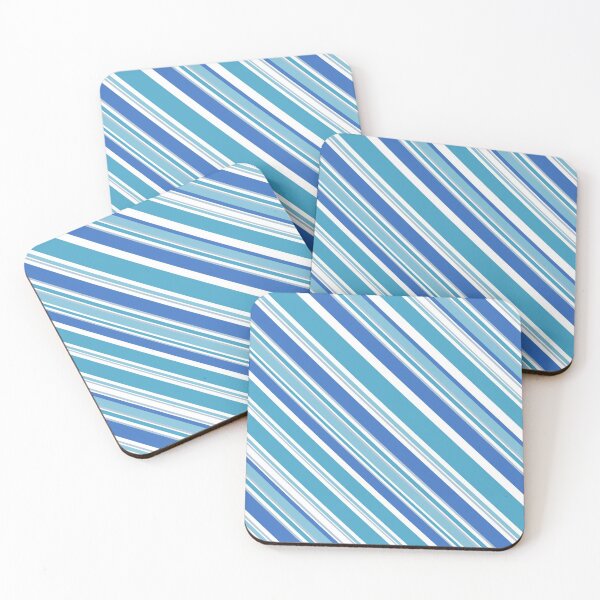 Item preview, Preppy Summer Nautical Beach Teal Blue White Stripes designed and sold by IamTrending.