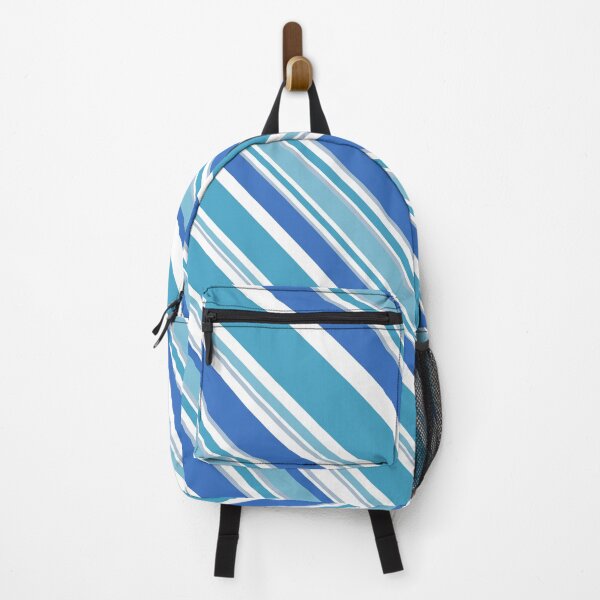 Item preview, Preppy Summer Nautical Beach Teal Blue White Stripes designed and sold by IamTrending.