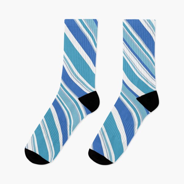 Item preview, Preppy Summer Nautical Beach Teal Blue White Stripes designed and sold by IamTrending.