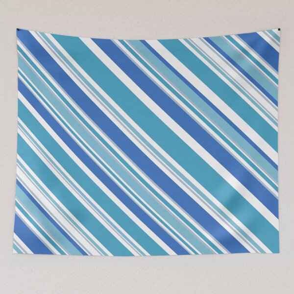 Item preview, Preppy Summer Nautical Beach Teal Blue White Stripes designed and sold by IamTrending.