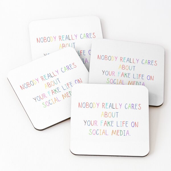 Item preview, Nobody really cares about your fake life on social media designed and sold by SpicyCherrys.