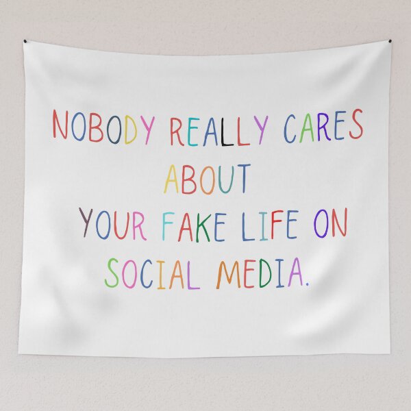 Item preview, Nobody really cares about your fake life on social media designed and sold by SpicyCherrys.